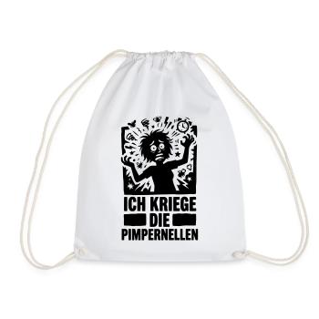 Pimpernellen Stressiger Tag Arbeit Büro Alltag - Turnbeutel - Weiß - Vorne