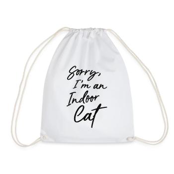 Désolé, je suis un chat d’intérieur - Sac de sport léger - blanc - Devant