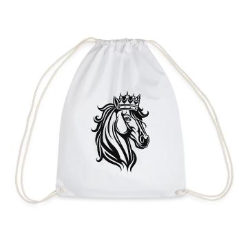Couronnement en noir et blanc - Sac de sport léger - blanc - Devant