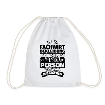 Fachwirt Bekleidung Geschenke - Turnbeutel - Weiß - Vorne