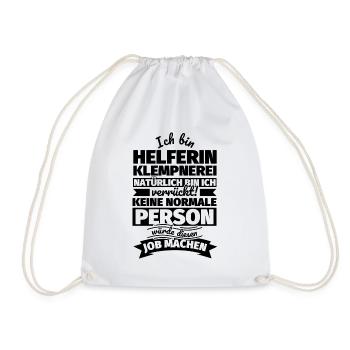 Helferin Klempnerei Geschenke - Turnbeutel - Weiß - Vorne