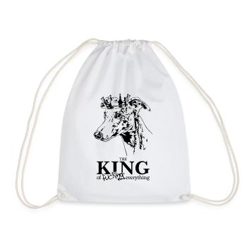 Whippet King Dog Saying Dogs Wilsigns - Drawstring Bag - white - Front