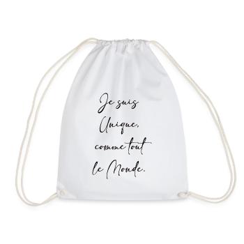 Je suis unique comme tout le monde design original - Sac de sport léger - blanc - Devant