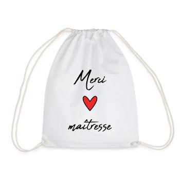 MAÎTRESSE. MAITRE. MERCI. MERCI MAÎTRESSE - Sac de sport léger - blanc - Devant