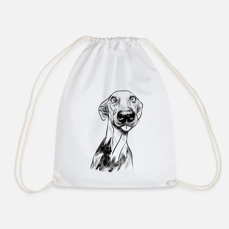 Labrador Hund süßer Tierblick witzig Humor - Turnbeutel - Weiß