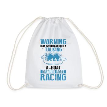 Chinese Boat Race for Dragon Boat Trainers - Drawstring Bag - white - Front