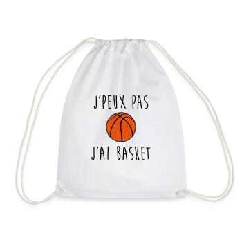 J'peux pas j'ai basket - Sac de sport léger - blanc - Devant