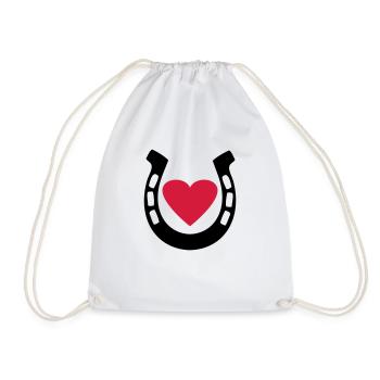 bourrin fer à cheval - Sac de sport léger - blanc - Devant
