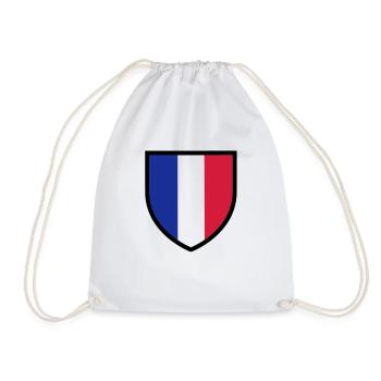 blason, écusson, drapeau France (T) - Sac de sport léger - blanc - Devant