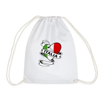 italia heart - Sac de sport léger - blanc - Devant