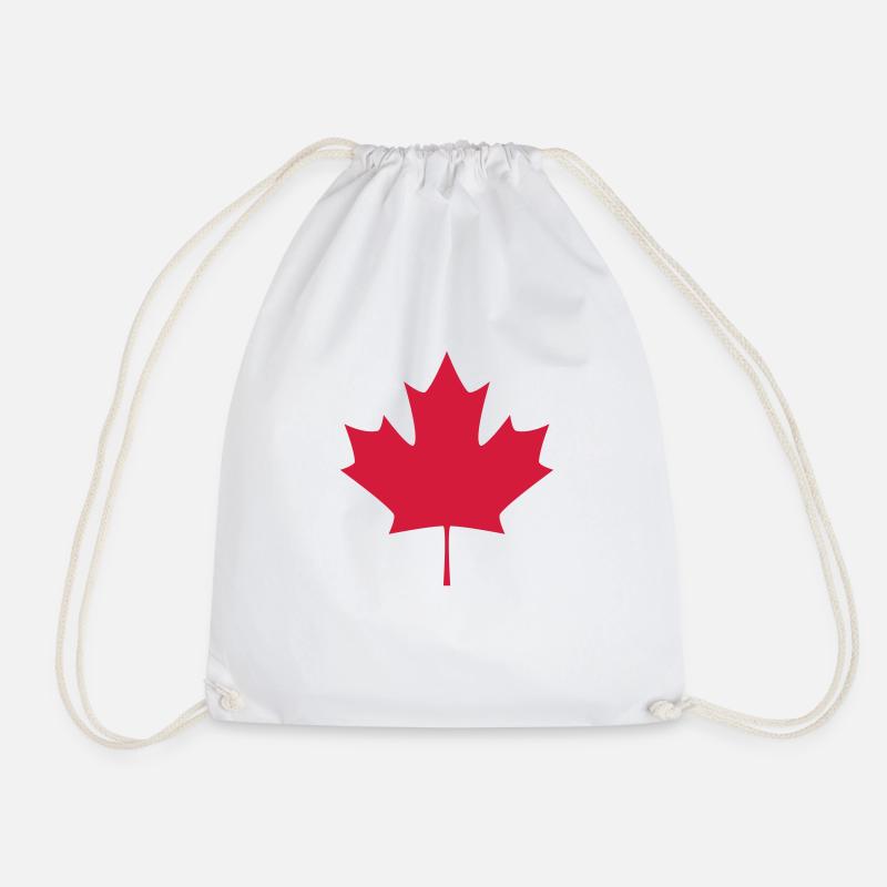 drapeau_canada2 - Drawstring Bag - white