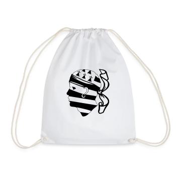 tête de maure breton - Sac de sport léger - blanc - Devant