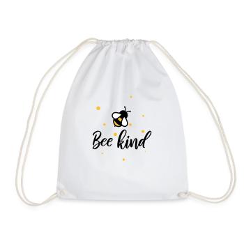 Bee kind sparkle - Drawstring Bag - white - Front