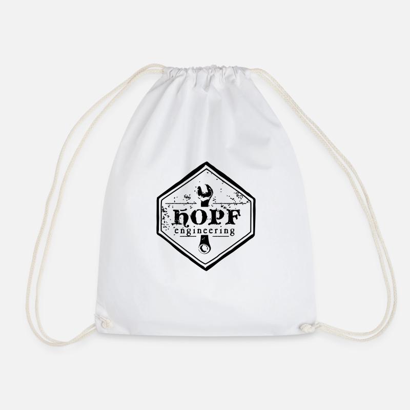 HOPF eng. - Logo groß - Turnbeutel - Weiß