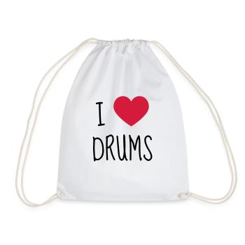 Drums - Drummer - Music - Musik - Batterie - Drawstring Bag - white - Front