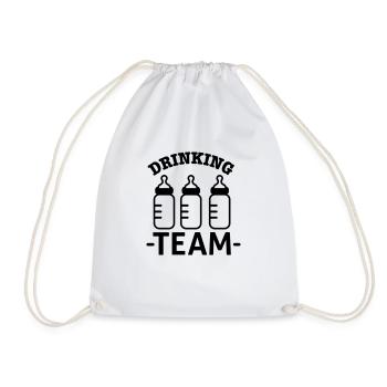 baby bottle - Drawstring Bag - white - Front