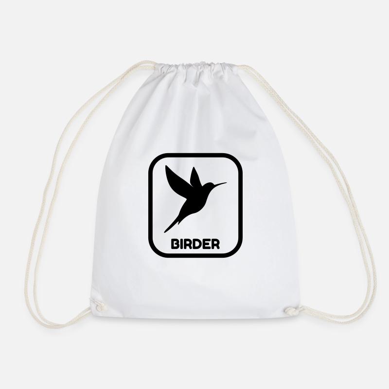 Vogel / Vogelbeobachtung / Birding / Birder - Turnbeutel - Weiß