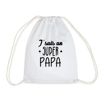 Dad Daddy Papa Vati Vater Father's Day Baby - Drawstring Bag - white - Front