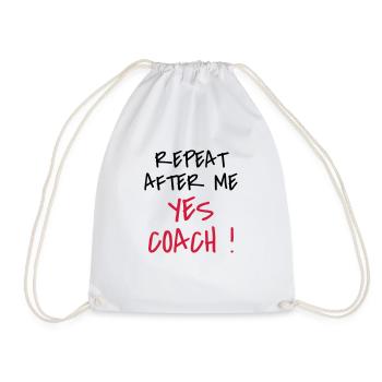 Coach Coaching Trainer Sport Entraineur Team - Drawstring Bag - white - Front