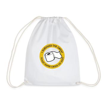 I Survived The Great Toilet Paper Crisis (Corona) - Drawstring Bag - white - Front