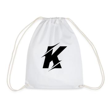 K - Drawstring Bag - white - Front