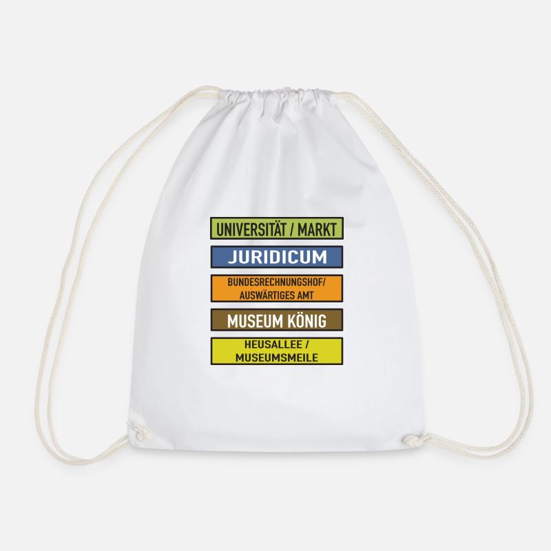 Bonn U Bahn Geschenk - Turnbeutel - Weiß