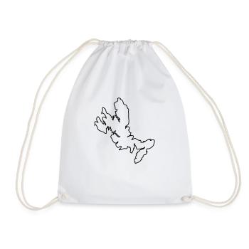 Isle of Skye Map outline - Drawstring Bag - white - Front