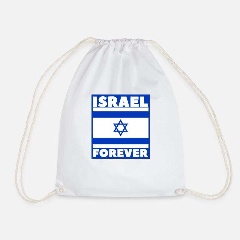Israel Forever - Drawstring Bag - white