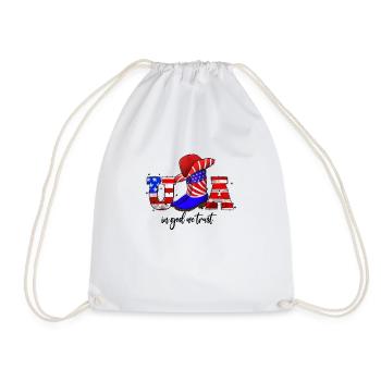 Usa In God We Trust - Drawstring Bag - white - Front