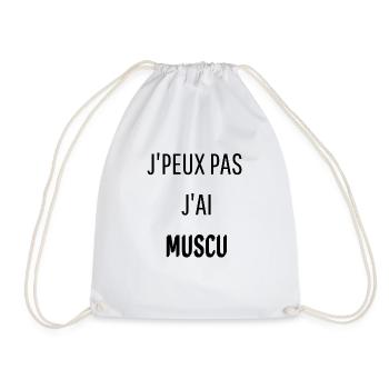J'Peux Pas J'ai Muscu - Sac de sport léger - blanc - Devant