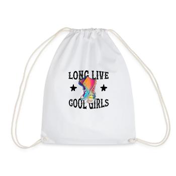 Long Live Cool Girls - Drawstring Bag - white - Front