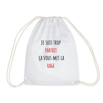 je suis trop parfait ça vous met la rage - Sac de sport léger - blanc - Devant