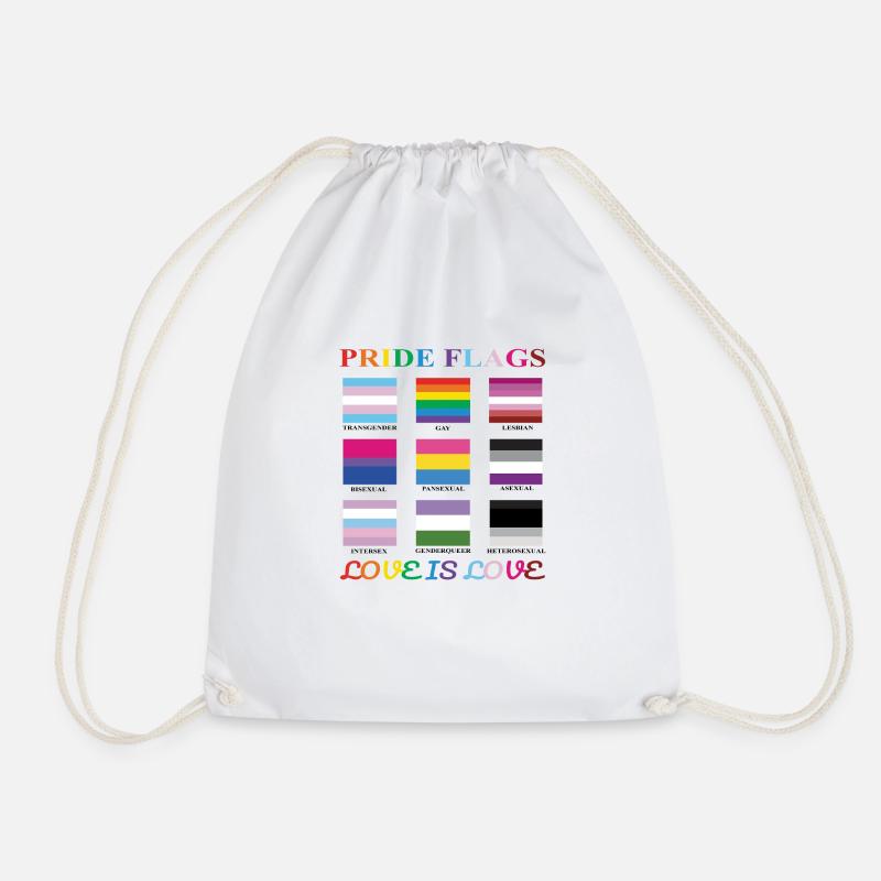Pride-Flaggen - Turnbeutel - Weiß