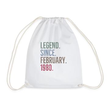 Legend Since February 1980 - Drawstring Bag - white - Front