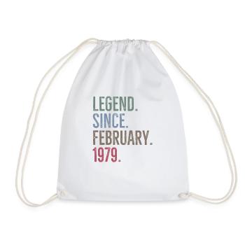 Legend Since February 1979 - Drawstring Bag - white - Front