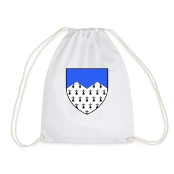 Coat of arms Breton Côtes-d'Armor Brittany BZH breizh - Drawstring Bag - white - Front