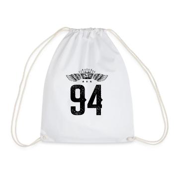 94 Number crown - Drawstring Bag - white - Front