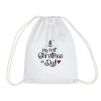 My First Christmas as Dad - Turnbeutel - Weiß - Vorne