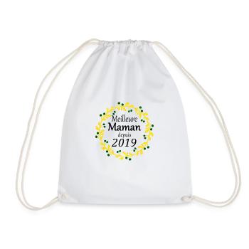Meilleure Maman depuis 2019 - Sac de sport léger - blanc - Devant