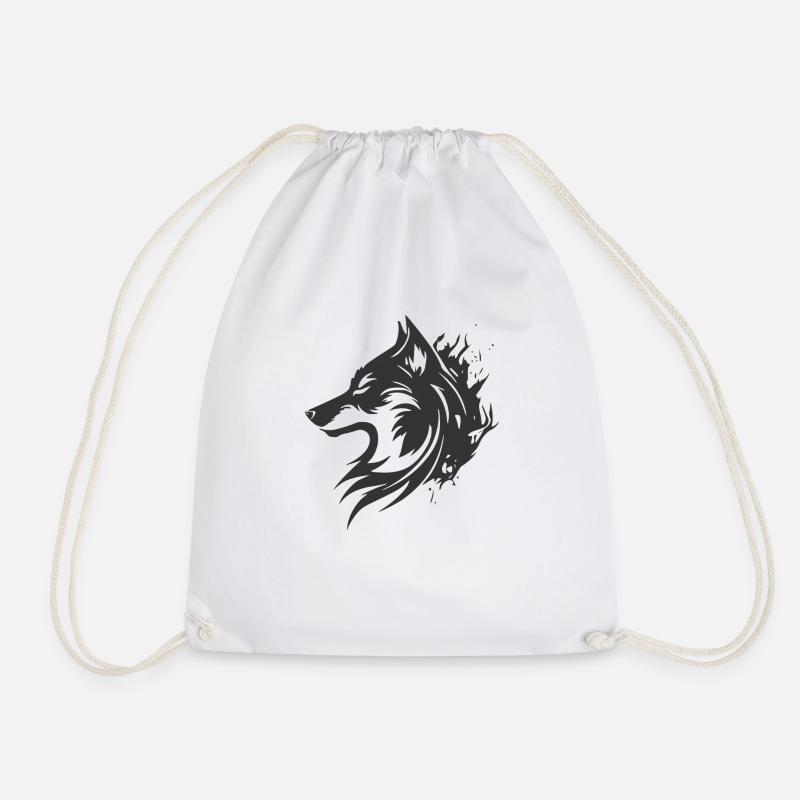 Wolftribal - Turnbeutel - Weiß