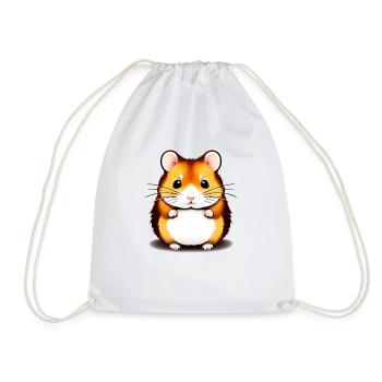 Mignon Dessin Animé Hamster Love Pet 21 - Sac de sport léger - blanc - Devant