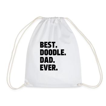 Best Doodle Dad Ever - Drawstring Bag - white - Front