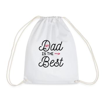 Papa est le meilleur / humour papa - Sac de sport léger - blanc - Devant