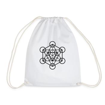 Metatron cube - Drawstring Bag - white - Front