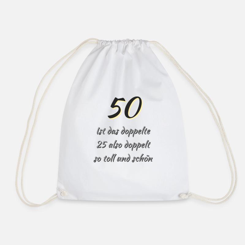 50 Geburtstag Hochzeit Golde Hochzeit - Turnbeutel - Weiß