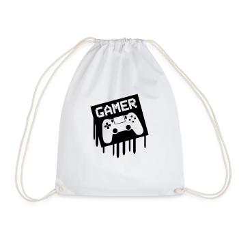 gamer - Turnbeutel - Weiß - Vorne