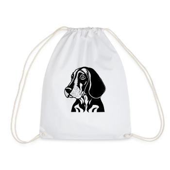 Bloodhound Dog - Drawstring Bag - white - Front