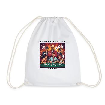 Je peux pas j'ai Poker VINTAGE - Sac de sport léger - blanc - Devant