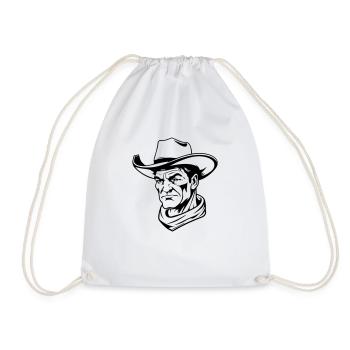 tête de cowboy USA macho vintage - Sac de sport léger - blanc - Devant