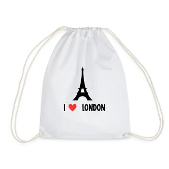 I love london - Drawstring Bag - white - Front
